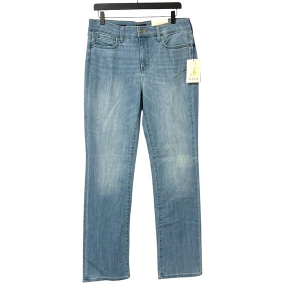 NYDJ NWT Marilyn Straight Leg Jeans in Perfection Blue Lift Tuck Stretch Size 10 - Picture 1 of 12